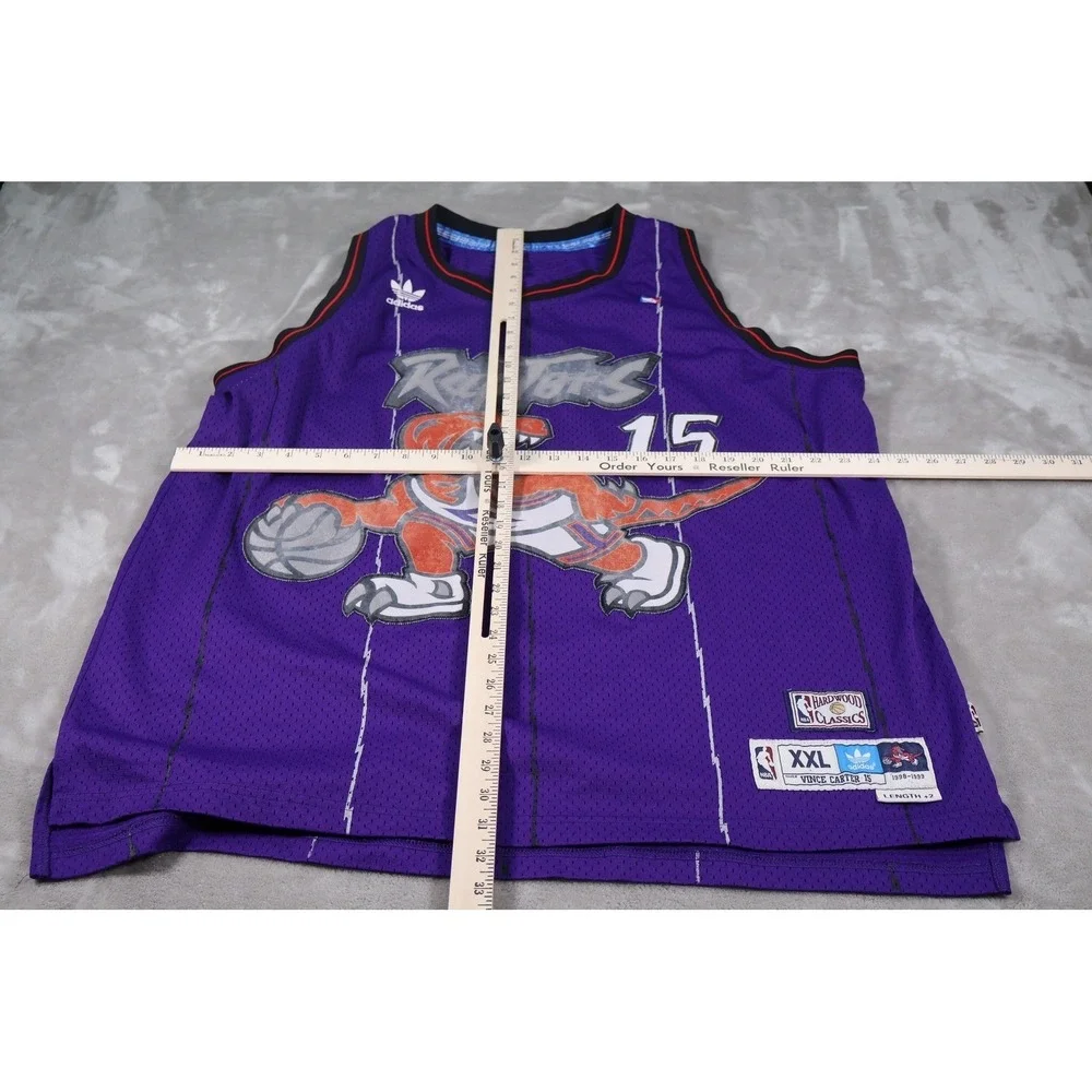 Toronto Raptors Jersey Mens 2XL Purple NBA Basketball Vince Carter Adidas - Picture 9 of 12